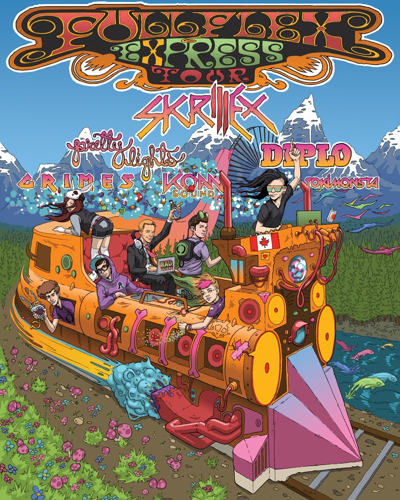 skrillex NEWS: Skrillex, Pretty Lights, Diplo To Headline Train Tour