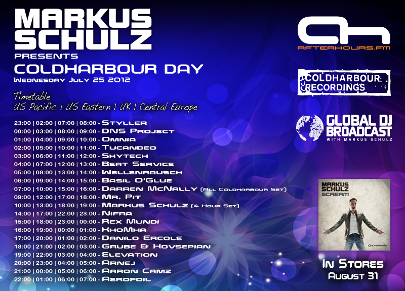 ColdharbourDay2012Timetable Markus Schulz Presents Coldharbour Day 2012