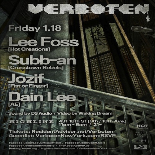 verboten1 EVENT: Verboten Presents Lee Foss, Subb an,Jozif