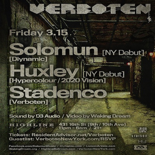 solomun EVENT: Verboten Presents Solomun & Huxley